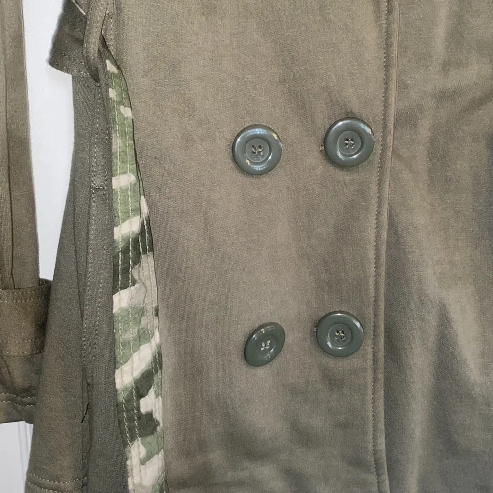 Self Esteem Olive Green Button Up Army Style Collar Jacket - Picture 5 of 11